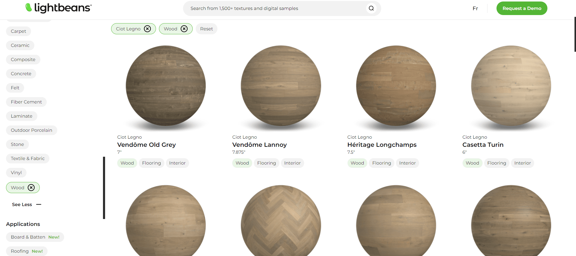 Lightbeans texture library showcasing ciot legno textures