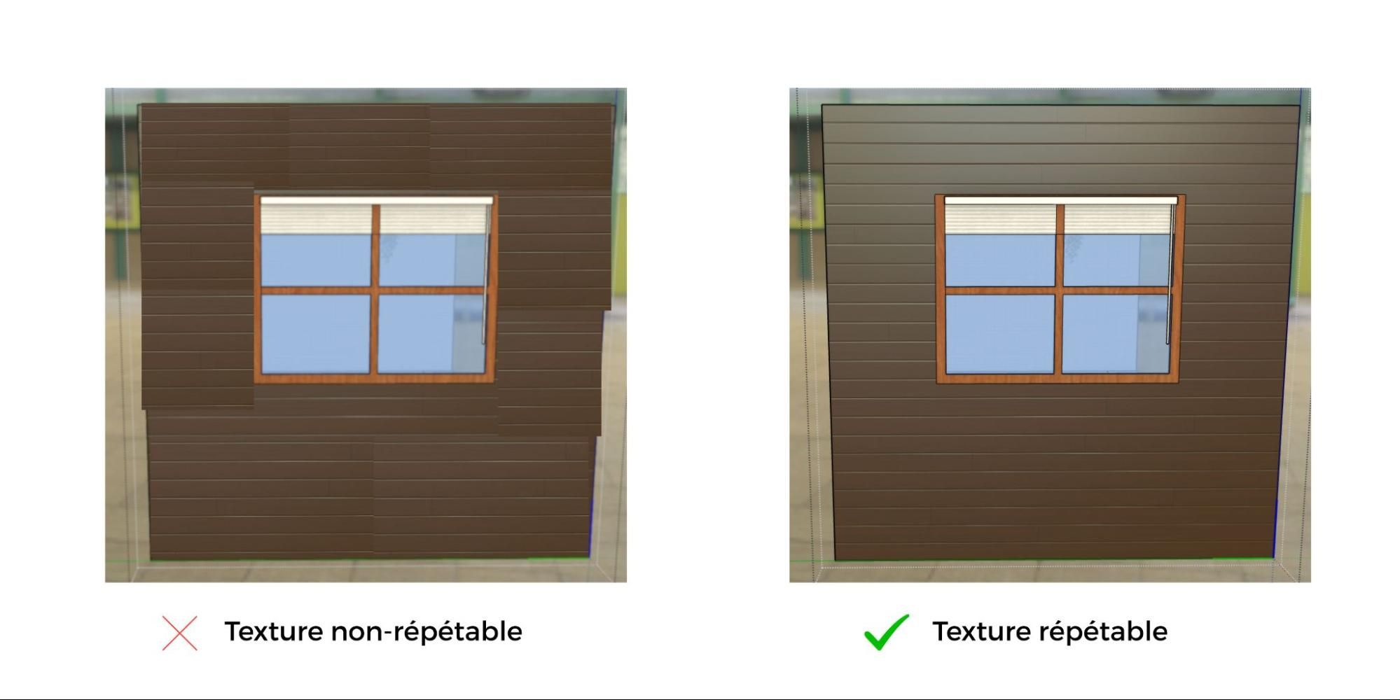 A seamless texture vs a non seamless texture
